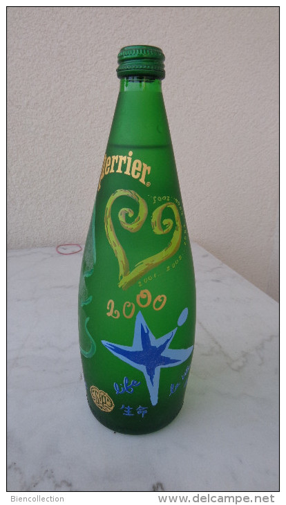 Bouteille 1 Litre De PERRIER Intacte ,commémorative Pour L´an 2000 - Autres & Non Classés