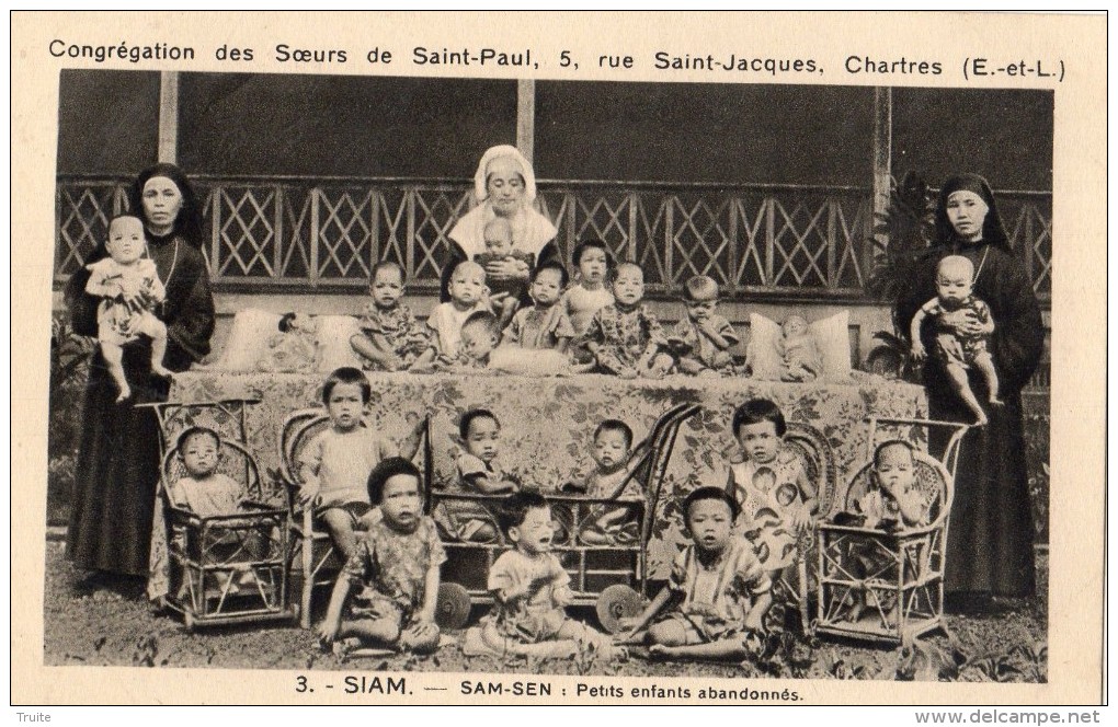 THAILANDE (SIAM) SAM-SEN PETITS ENFANTS ABANDONNES - Thaïlande