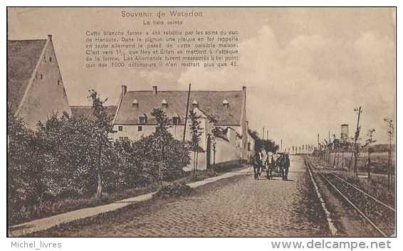 Lasne - Souvenir De Waterloo - La Haie Sainte - Circulé En 1912 - Véhicule Attelé - Ligne De Tramway - Sépia - TBE - Lasne