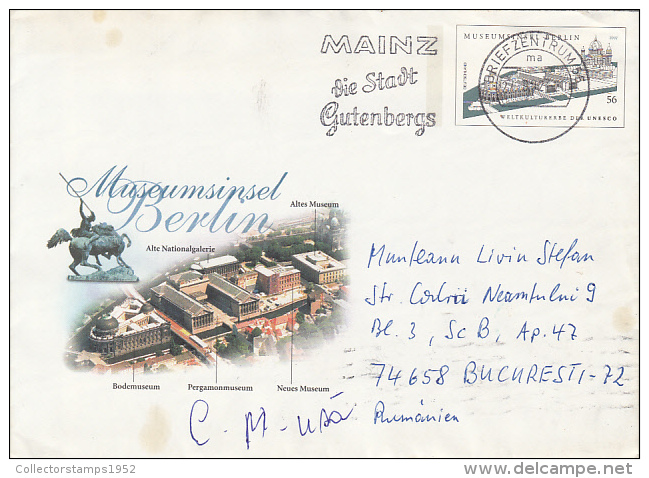 37683- BERLIN MUSEUM ISLAND, COVER STATIONERY, 2002, GERMANY - Sobres - Usados