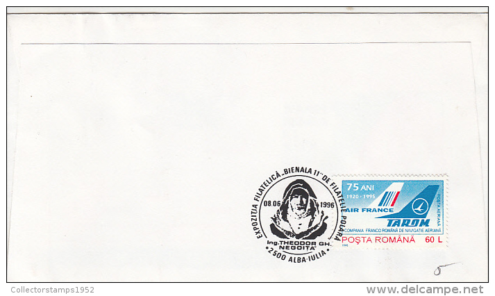 37906- FIRST ROMANIAN AT NORTH POLE, THEODOR NEGOITA, SPECIAL COVER, 1996, ROMANIA - Polarforscher & Promis