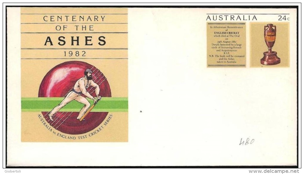 Australia/Australie: Intero, Stationery, Entier, Giocatore Di Cricket, Joueur De Cricket, Cricketer - Cricket