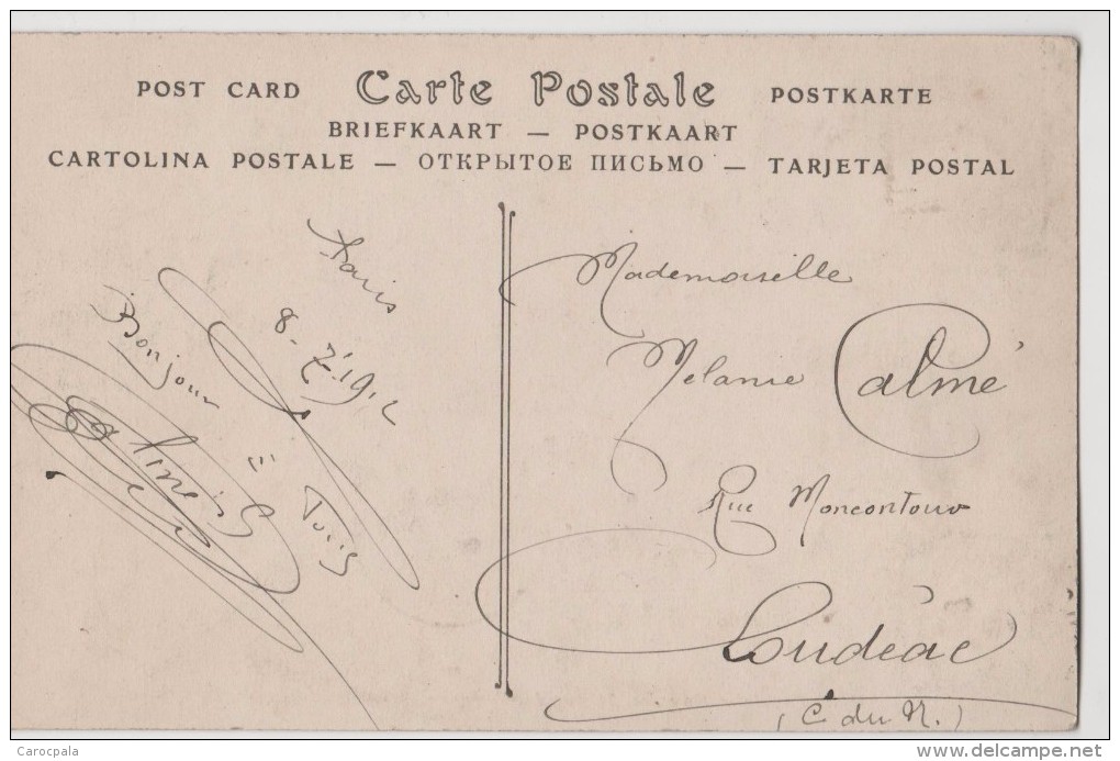 Carte 1911 Hotel Populaire Hommes : 94 Rue De Charonne à Paris : Entrée Du Hall Et Vestibule - Distrito: 11