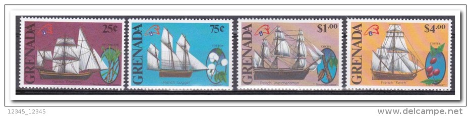 Grenada 1989, Postfris MNH, Ships, Plants - Grenada (1974-...)