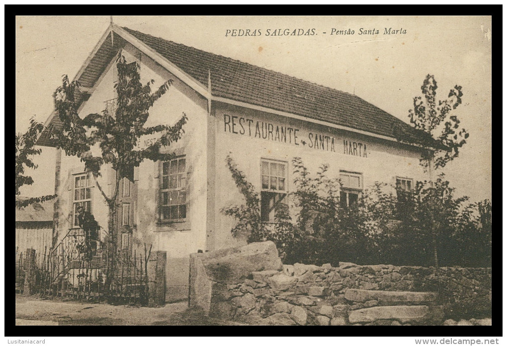 PEDRAS SALGADAS  - HOTEIS E RESTAURANTES - Pensão Santa Marta  ( Ed. Bazar Araújo) Carte Postale - Vila Real