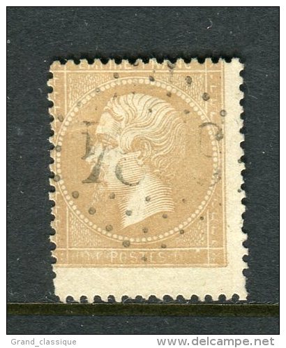 Rare N° 21 Variété De Piquage & Chiffres Effacés - 1862 Napoléon III.