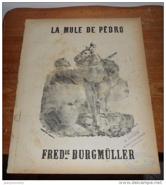 Partition Ancienne. La Mule De Pédro. Valse De Genre. Frédéric Burgmüller. XIXe. - Partitions Musicales Anciennes