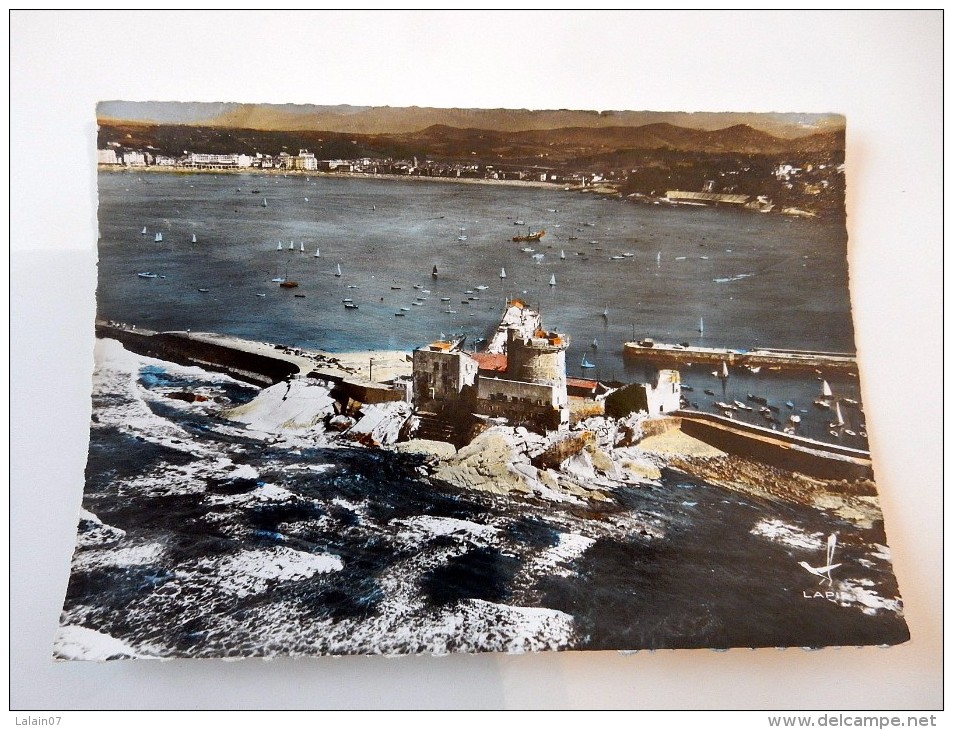Carte Postale Ancienne : En Avion Au-dessus De SOCOA : Fort Vauban Et La Baie, En 1964 - Ciboure