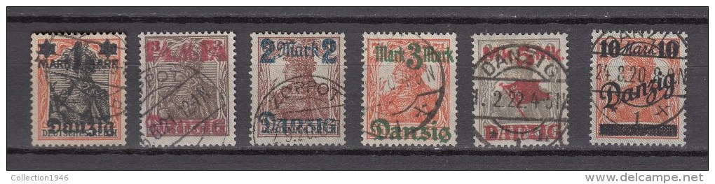 Danzig 1920,6V,Mi 26-31,compl.set,ovpt,sehe Scan ,Used/Gestempelt(E4649us) - Andere & Zonder Classificatie