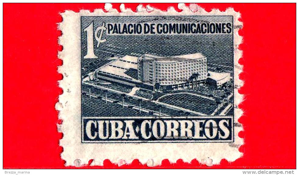 CUBA - Usato - 1952 - Tasse Postali - Palazzo Delle Comunicazioni - The Postal Ministry Building - 1 ¢ - Segnatasse