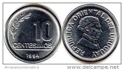 Uruguay  10 Centesimos 1.994  Acero/Steel  KM#102   SC/UNC   T-DL-11.326 - Uruguay