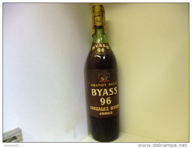 ANTIGUA BOTELLA DE 3/4 LITRO BRANDY BYASS 96 VINTAGE Años 1960 / 1966 - Licor Espirituoso