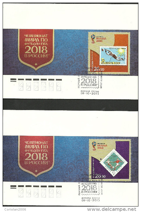 Russia 2015 Fdc / Word Cup 2018 / Set 6 FDC - 2018 – Rusia