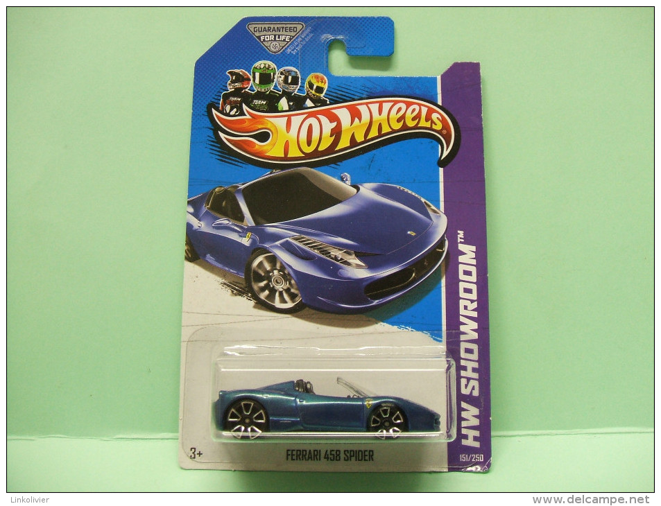 FERRARI 458 SPIDER - HW Showroom 2013 - Asphalt Assault - HOTWHEELS Hot Wheels Mattel 1/64 US Blister - HotWheels