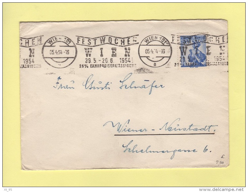 Wien - Festwochen - 1954 - Lettres & Documents