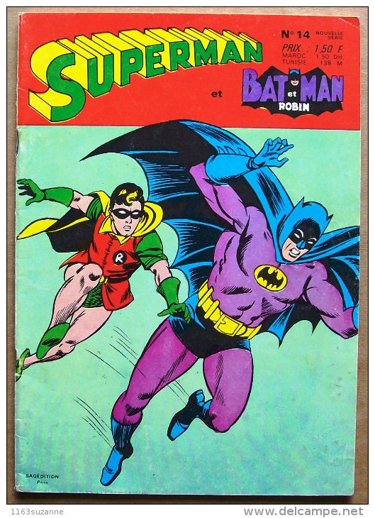 SUPERMAN Et BATMAN Et ROBIN N° 14 (nouvelle Série), Février 1970, Sagédition - Superman