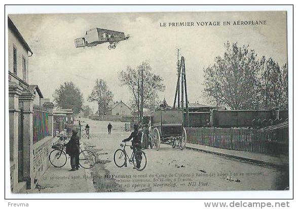 Le Premier Voyage En Aeroplane Le 30 Octobre 1908 L'aviateur H Farman - ....-1914: Précurseurs