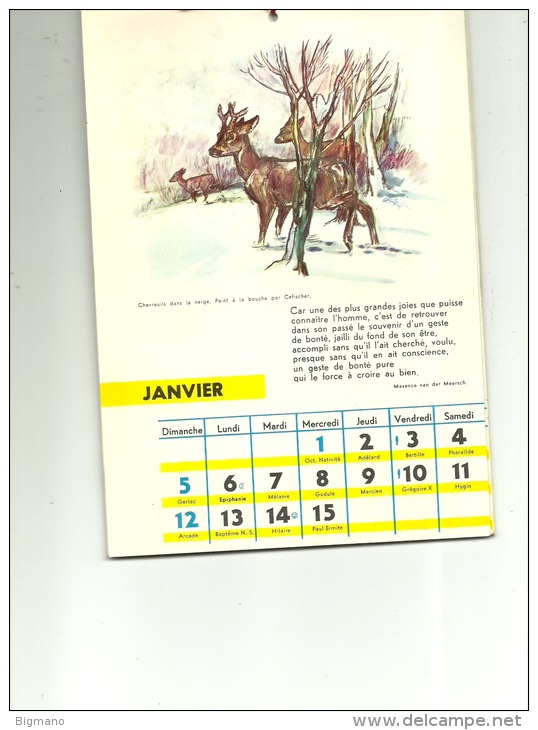 Calendrier 1965 Wemmel Vivere Peintures à La Bouche Ou Aux Pieds - Grand Format : 1961-70