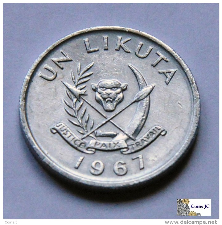 Congo Democratic Republic - 1 Likuta - 1967 - Congo (Rép. Démocratique, 1964-70)