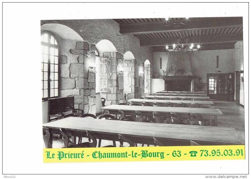 63 - CHAUMONT-le-BOURG - Le Prieuré - Publicité - Salle à Manger Tennis VTT Pêche - Horloge Comtoise Extincteur - Autres & Non Classés