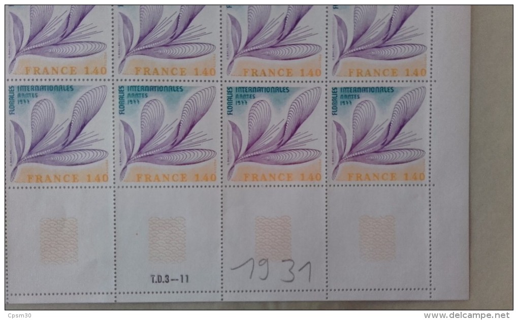 Timbres - Feuille Complète - Floralies Internationales à Nantes - N° 1931 - Faciale 35.00 Fr Ou 5.34 € - Feuilles Complètes