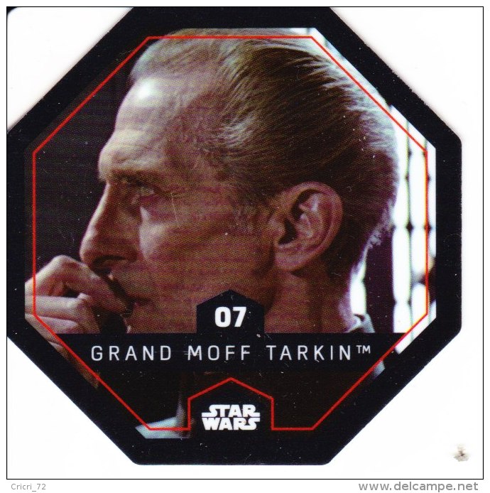 STAR WARS 2015 Vignette Jeton Image Carte LECLERC Numéro 7 GRAND MOFF TARQUIN - Episodio I