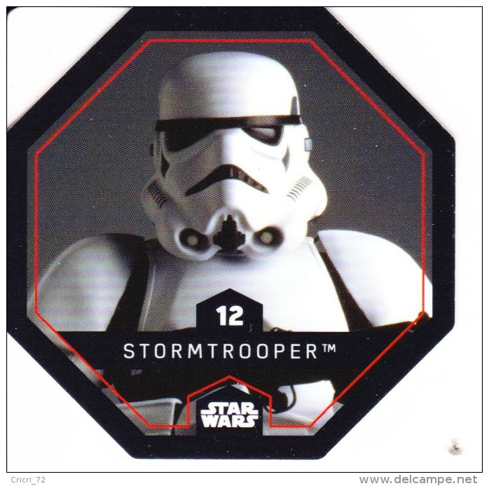 STAR WARS 2015 Vignette Jeton Image Carte LECLERC Disney Numéro 12 STORMTROOPER - Episode I