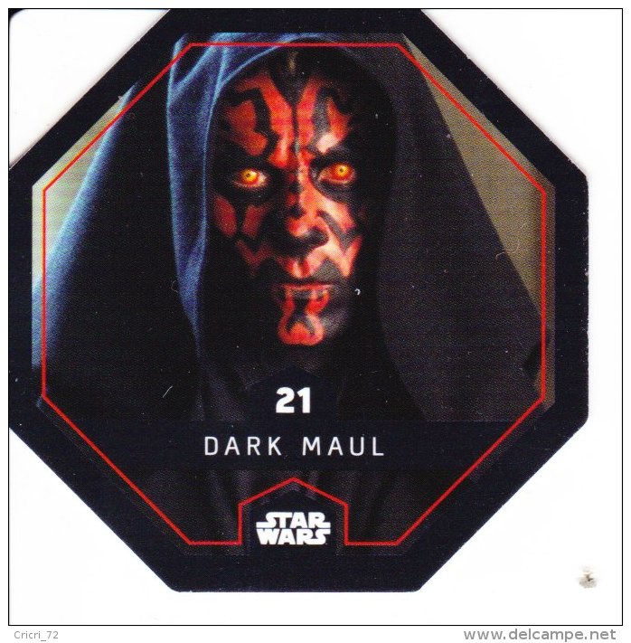 STAR WARS 2015 Vignette Jeton Image Carte LECLERC Disney Numéro 21 DARK MAUL - Episode I