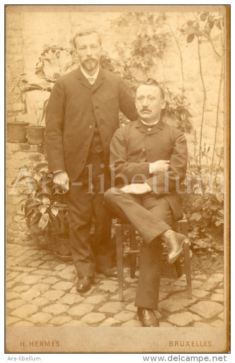 Cabinet Card / Photo De Cabinet / Kabinet Foto / Hommes / Men / Photo H. Hermes / Bruxelles - Anciennes (Av. 1900)