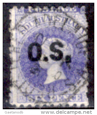 Australia-del-Sud-00054 - 1867-77 - Y&T Servizio  N. 3 (o) - Difetto. - Oblitérés