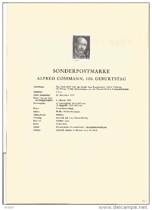 AUSTRIA IMPERFORATE BLACK PROOF ON POST OFFICE DOCUMENT ENGRAVER ALDRED COSSMANN - Incisioni