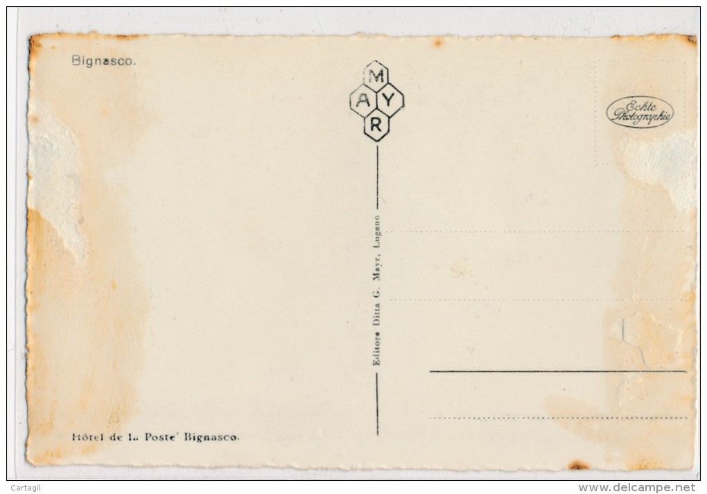 CPA -  16345-  Suisse - Bignasco   -  Vue Générale ( Défauts Verso = Double Scan) - Bignasco