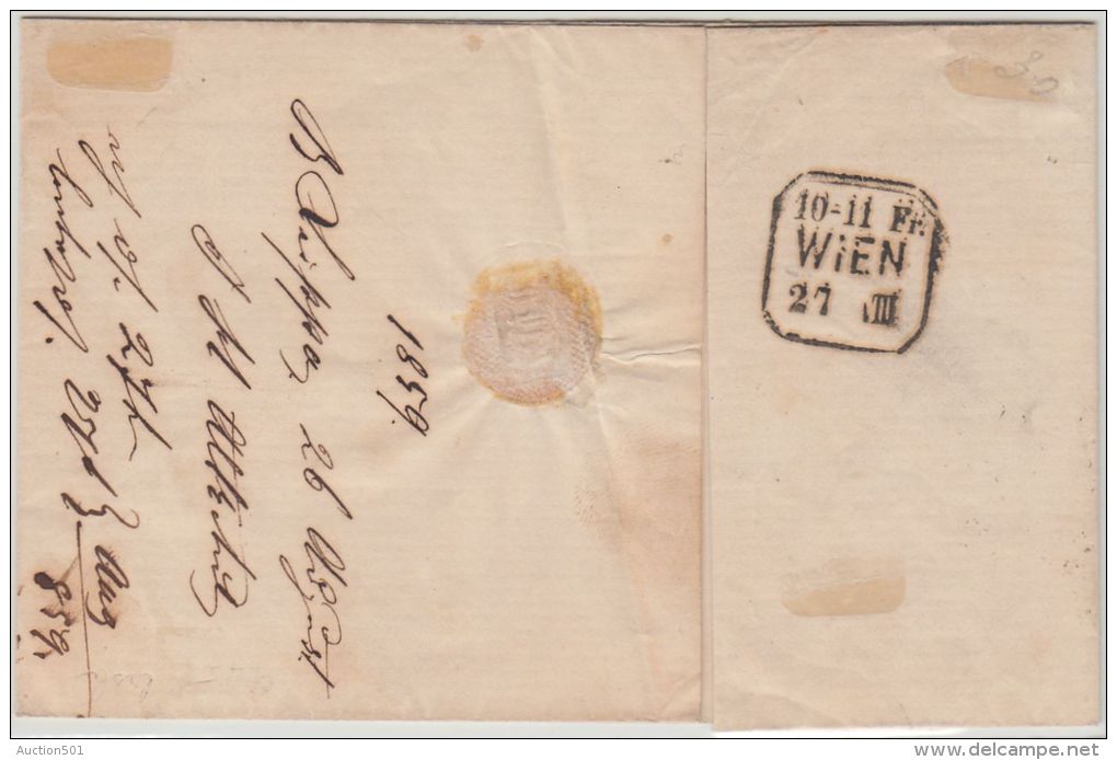 25963  Austria 1858 5 Kr (3) From BOEH. LEIPA, On An 1859 Entire To Wien - Lettres & Documents