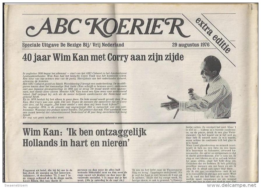 NL.- Boek. 40 Jaar Wim Kan Met Corry Aan Zijn Zijde. Met ABC Koerier 29 Augustus 1976. 3 Scans - Antique