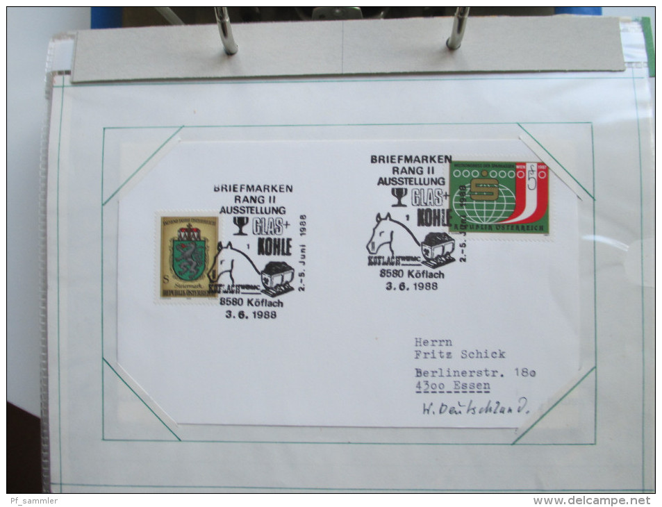 Motivsammlung Tiere / Pflanzen / Natur. Belege / Sonderstempel. 1980 / 90er Jahre. 75 Belege + Marken! zum Weitersammeln