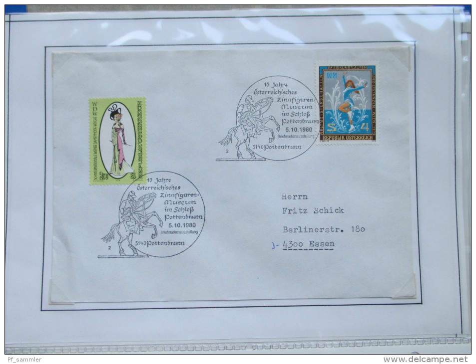 Motivsammlung Tiere / Pflanzen / Natur. Belege / Sonderstempel. 1980 / 90er Jahre. 75 Belege + Marken! zum Weitersammeln