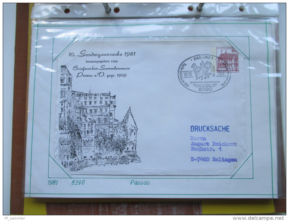 Motivsammlung 500 Jahre Post / Briefmarkenausstellungen. Belege / Sonderstempel / Marken Viel Material. Bund