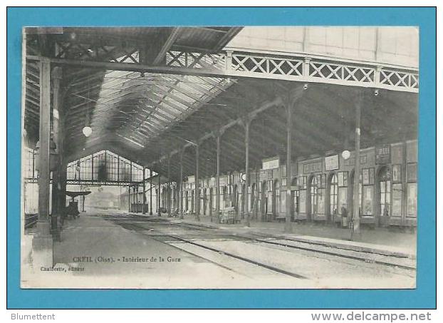 CPA Chemin De Fer Intérieur De La Gare CREIL 60 - Creil