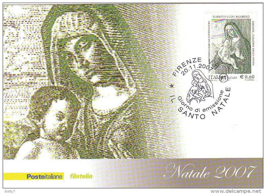 ITALIA 2007 SANTO NATALE - Maximumkarten (MC)