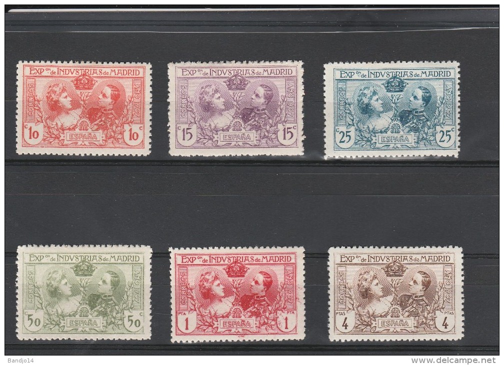 Espagne  1917 Exposition De Madrid -   Serie 6  Timbres Neuf * - Unused Stamps