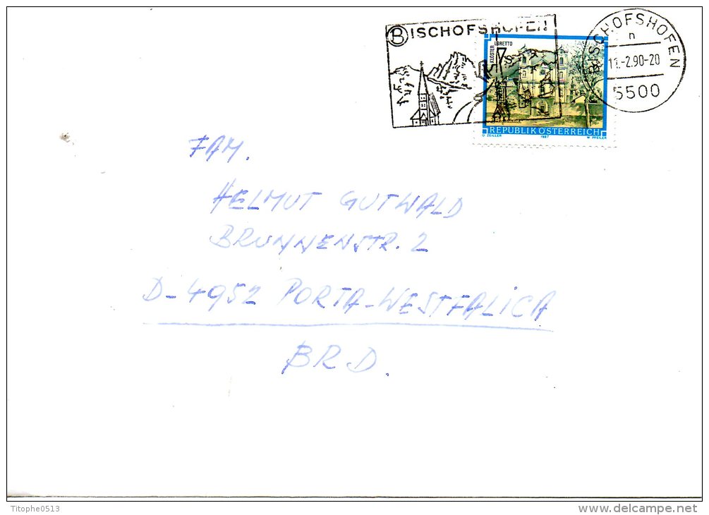 AUTRICHE. N°1723 De 1987 Sur Enveloppe Ayant Circulé. Monastère De Loretto. - Klöster