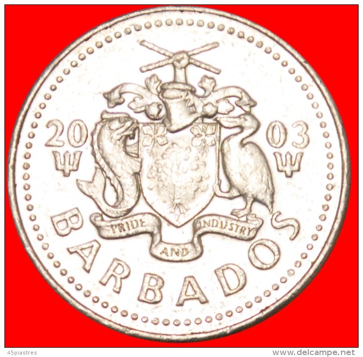 + GREAT BRITAIN (1973-2006): BARBADOS ★ 25 CENTS 2003 DISCOVERY COIN! LOW START ★ NO RESERVE! - Barbados (Barbuda)