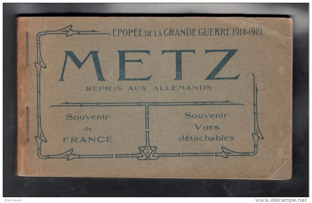 France1914-18:METZ Booklet(complete With 24 Postcards)with Scenes Of Metz During WWI - Unclassified