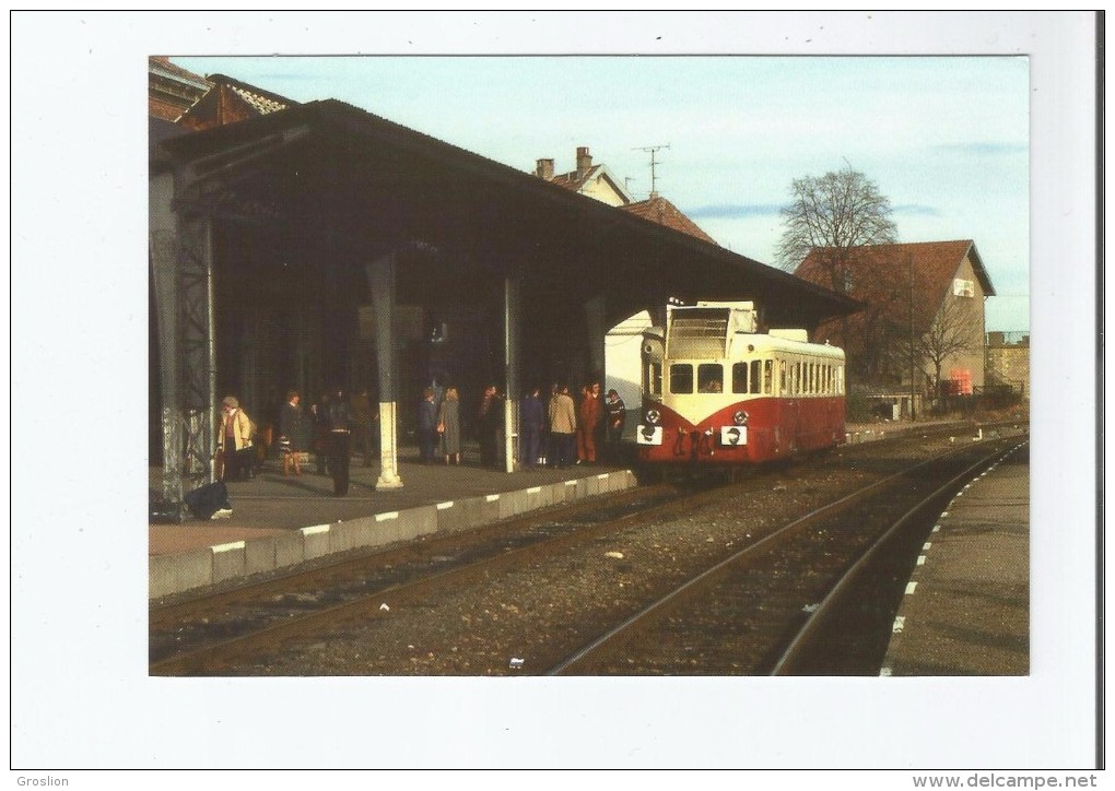 CERNAY (68) 231 LIGNE DE LUTTERBACH A KRUTH . TRAIN SPECIAL D´ACHEMINEMENT DE L´AUTORAIL RENAULT VH 24 CFTA 1981 - Cernay