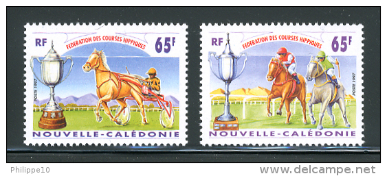 NOUVELLE CALEDONIE 1997 - Y&T N°735/736** - Fédération Des Courses Hippiques - GOMME INTACTE - LUXE - Neufs