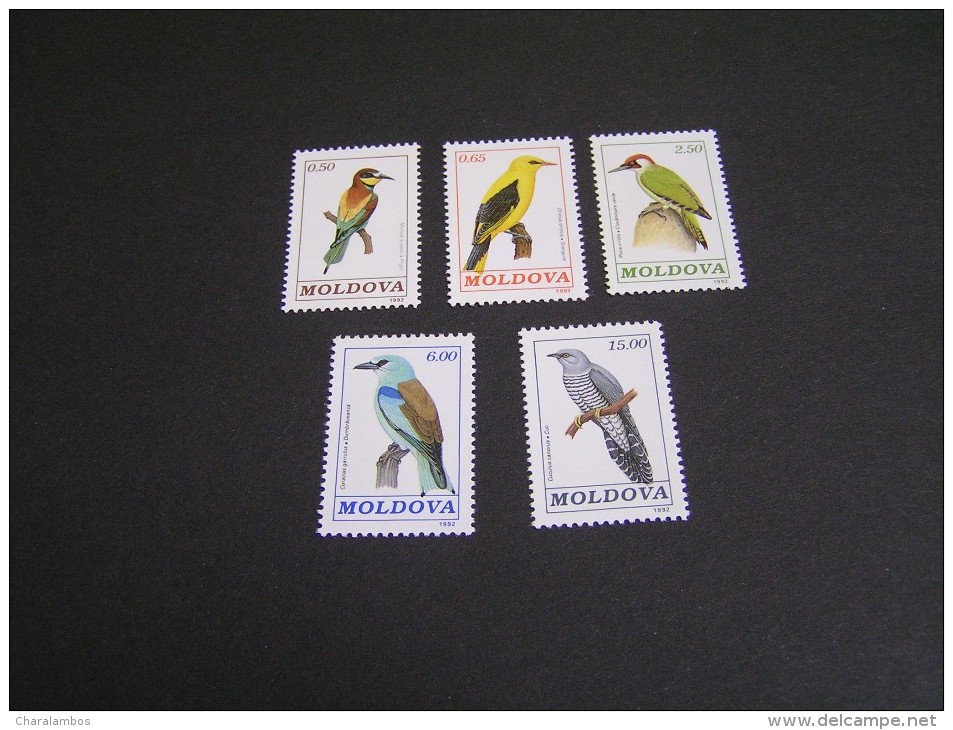 MOLDOVA 1992 SET OF 5 MNH; - Piciformes (pájaros Carpinteros)