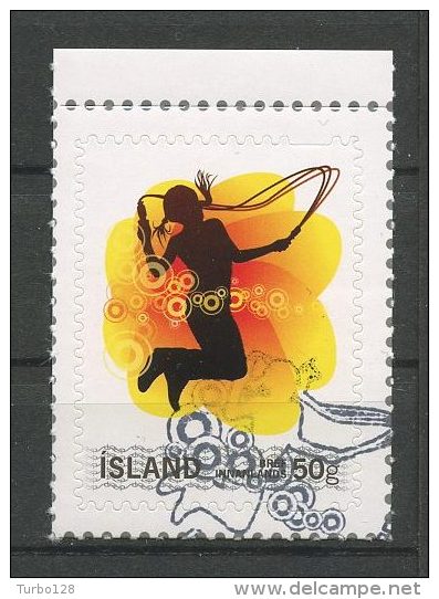 ISLANDE 2008 N° 1137 Oblitéré Used Superbe Cote 1.75 € Timbre Personnalisé Fillette Corde Mes Timbres Autoadhésif - Usati