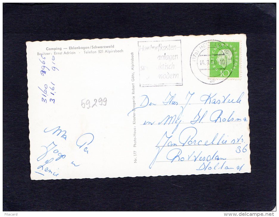 59299   Germania,   Camping - Ehlenbogen/Schwarzwald,  VG  1960 - Alpirsbach