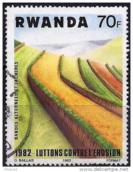 Rwanda 1983 - Fight Against Erosion ( Mi 1233 - YT 1108 ) - Gebruikt