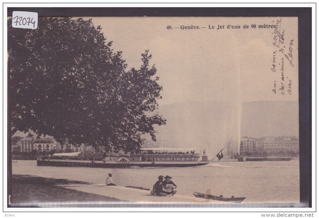 GENEVE - BATEAU " FRANCE "  DANS LA RADE - TB - Genève